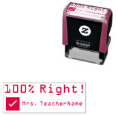 "100%右！" +チューターカスタム名 セルフインキングスタンプ (インサイチュ)