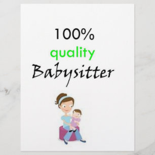 100%品質のベビーシッター チラシ