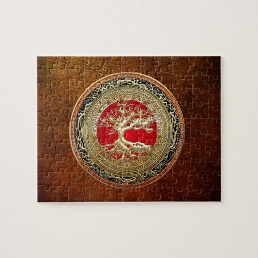 [100]埋蔵物: [金ゴールド]ケルト族の生命の樹 ジグソーパズル (横)