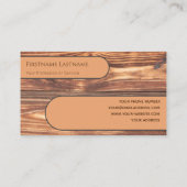 100%天然の木製オーガニックスタイルの円 名刺 (裏面)