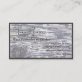 100%天然の木製オーガニックスタイルの寄木床 名刺 (裏面)