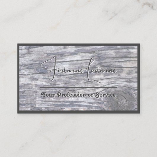 100%天然の木製オーガニックスタイルの寄木床 名刺 (正面)