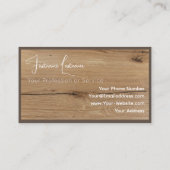 100%天然の木製オーガニックスタイルの寄木床 名刺 (裏面)