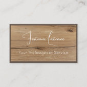 100%天然の木製オーガニックスタイルの寄木床 名刺 (正面)