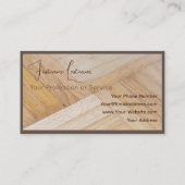 100%天然の木製オーガニックスタイルの寄木床 名刺 (裏面)