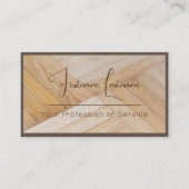 100%天然の木製オーガニックスタイルの寄木床 名刺 (正面)