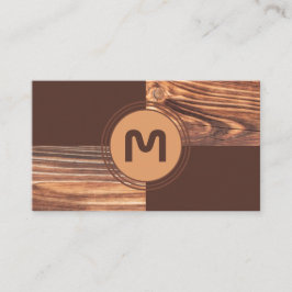 100%天然の木製オーガニックスタイル付き大工 名刺