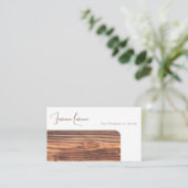 100%天然木オーガニックスタイル内装設計 名刺 (スタンド正面)