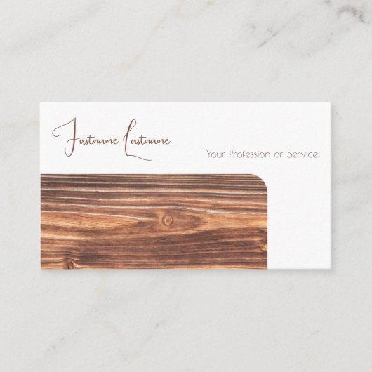 100%天然木オーガニックスタイル内装設計 名刺 (正面)