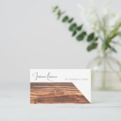 100%天然木オーガニックスタイル内装設計 名刺 (スタンド正面)