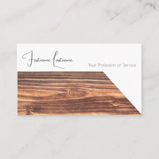 100%天然木オーガニックスタイル内装設計 名刺 (正面)