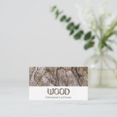 100%天然木オーガニックスタイル木文字 名刺 (スタンド正面)