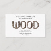100%天然木オーガニックスタイル木文字 名刺 (裏面)