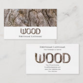100%天然木オーガニックスタイル木文字 名刺 (正面/裏面)