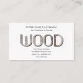 100%天然木オーガニックスタイル木文字 名刺 (裏面)