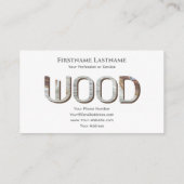 100%天然木オーガニックスタイル木文字 名刺 (裏面)