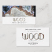 100%天然木オーガニックスタイル木文字 名刺 (正面/裏面)