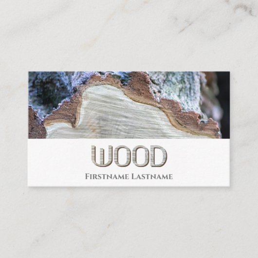 100%天然木オーガニックスタイル木文字 名刺 (正面)