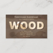100%天然木オーガニックスタイル木文字 名刺 (裏面)