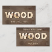 100%天然木オーガニックスタイル木文字 名刺 (正面/裏面)