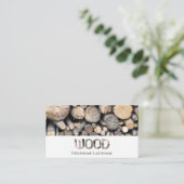 100%天然木オーガニックスタイル木文字 名刺 (スタンド正面)