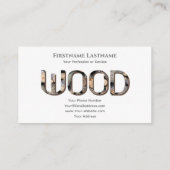 100%天然木オーガニックスタイル木文字 名刺 (裏面)