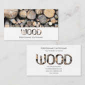 100%天然木オーガニックスタイル木文字 名刺 (正面/裏面)