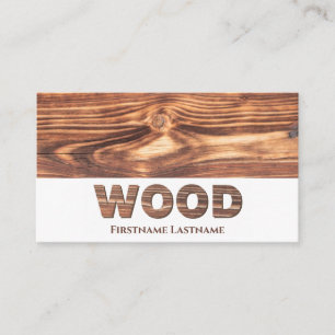 100%天然木オーガニックスタイル木文字 名刺