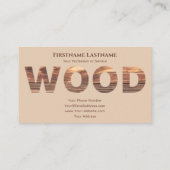 100%天然木オーガニックスタイル木目文字 名刺 (裏面)