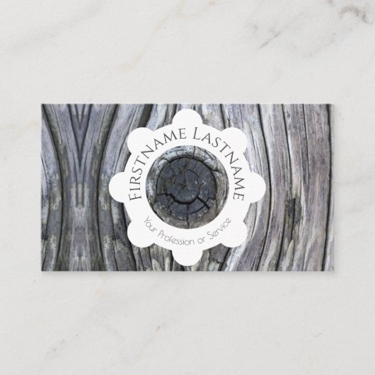 100%天然木オーガニックスタイル白丸 名刺 (正面)