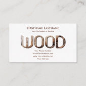 100%天然木オーガニック文字の木目 名刺 (裏面)