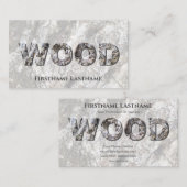 100%天然木オーガニック木木木文字 名刺 (正面/裏面)