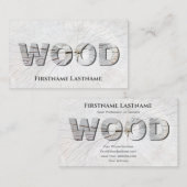 100%天然木オーガニック木木木文字 名刺 (正面/裏面)