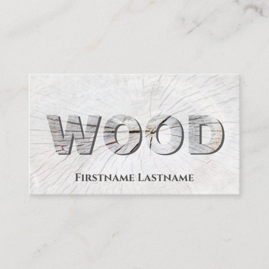 100%天然木オーガニック木木木文字 名刺 (正面)