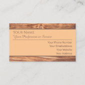 100%天然木オーガニック材スタイル褐色材 名刺 (裏面)