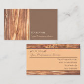 100%天然木オーガニック材スタイル褐色材 名刺 (正面/裏面)