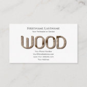 100%天然木オーガニック板の木文字 名刺 (裏面)