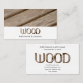 100%天然木オーガニック板の木文字 名刺 (正面/裏面)