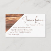 100%天然木造オーガニックインテリアデザイン 名刺 (裏面)