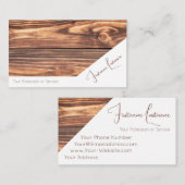 100%天然木造オーガニックインテリアデザイン 名刺 (正面/裏面)