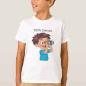 100% 好奇心  Tシャツ (正面)