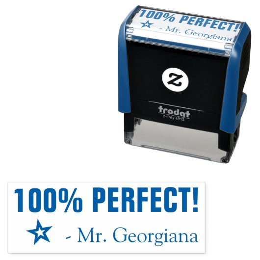 100%完璧!」 先生スタンプ セルフインキングスタンプ (インサイチュ)