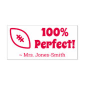 "100%完璧！" +教育者の名前ラバースタンプ セルフインキングスタンプ (デザイン)