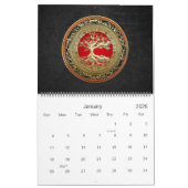 [100]宝のトローブ：生命のケルトの木[金ゴールド] カレンダー (1月 2026)