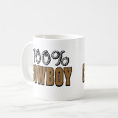 100%年のカウボーイ コーヒーマグカップ (正面左)