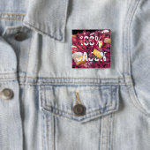 100%年のケージャンボタンのcrawfishの写真 缶バッジ (インサイチュ)