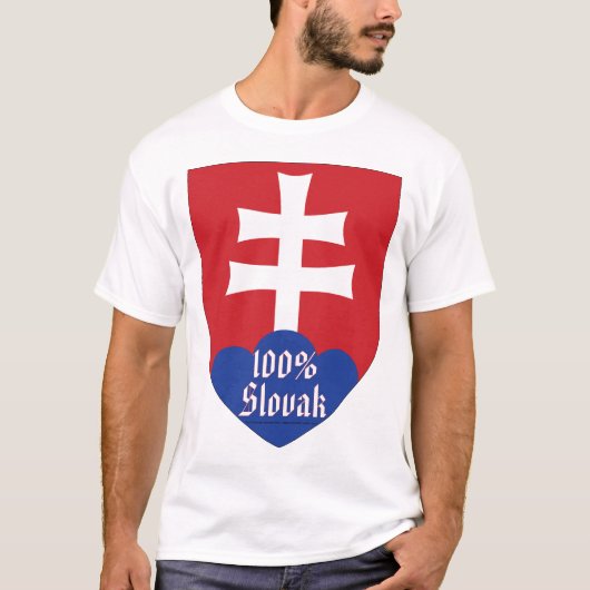 100%年のスロバキア Tシャツ (正面)