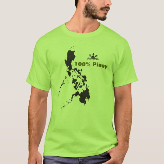 100%年のフィリピン人 Tシャツ (正面)