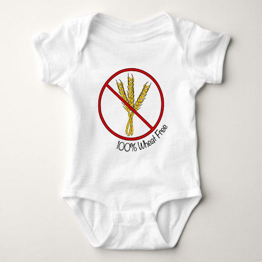 100%年のムギは放します ベビーボディスーツ (正面)