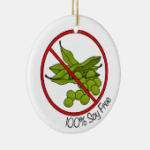 100%年の大豆は放します セラミックオーナメント (右)